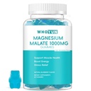 Magnezu Malete Gummies 1000mg, Zwiększona absorpcja Magnezu Chewables Suplement z kwasem jabłkowym dla zwiększenia energii i zdrowia mięśni, 60 Hrabia