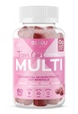 SUKU dziewczyna Multivitamin Gummies - Witaminy A, B12, C, D3, E, Biotin & Zinc - Sugar-Free Vegetarian Supplement for Skin, Energy, Immune & Bone Health - Cherry Flavor - 60 Count