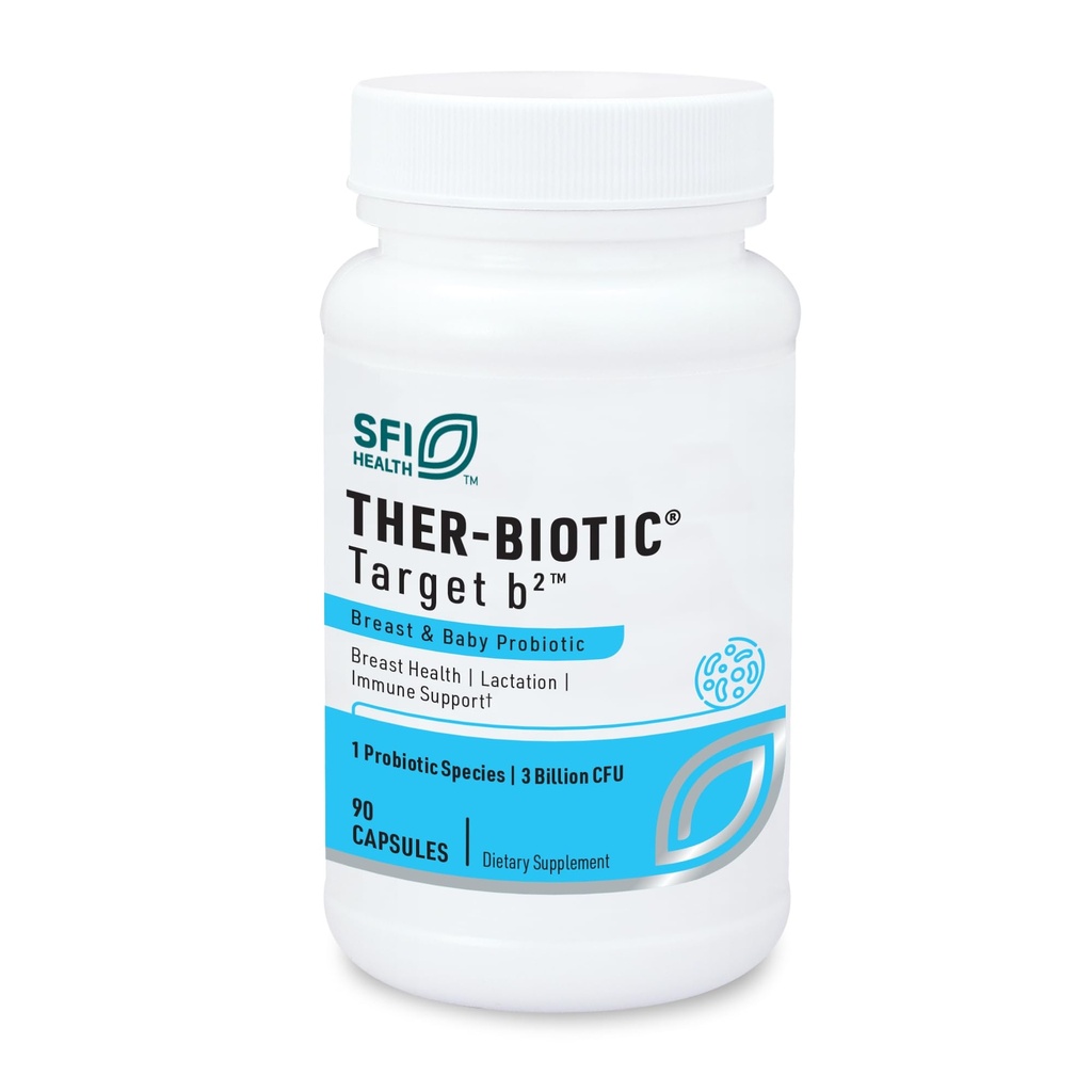 Klaire Labs SFI Health Ther- Biotic Target B2 Suplement do karmienia piersią dla wsparcia karmienia piersią - Lactobacillus Fermentum Probiotic - Promowanie zdrowia, Wygodne karmienie piersią (90 Kapsułki)