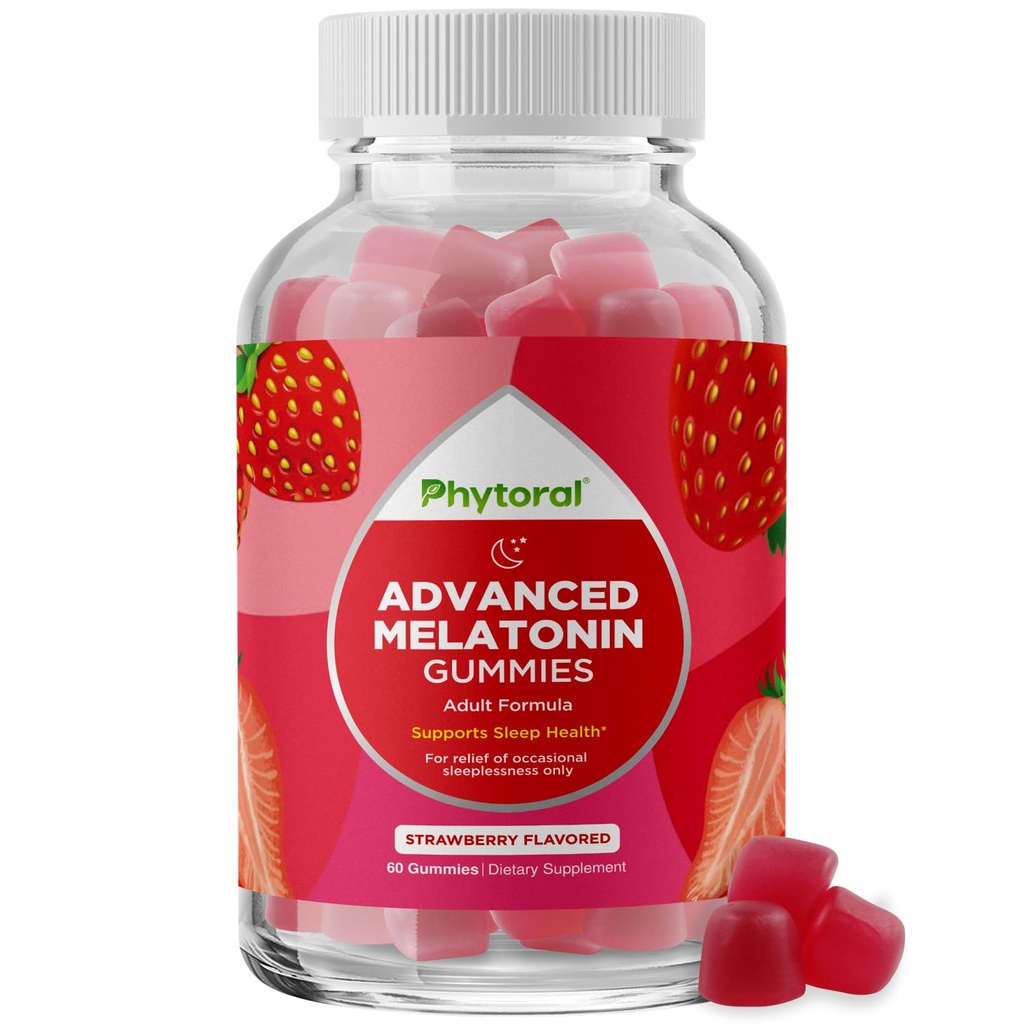 Melatonina Gummy Witaminy Suplement do snu - Naturalny dorosły Melatonina Gummies 5mg Deep Sleep Suplement - 5 mg Mood Support Restful Gummies and Nighttime Immunity