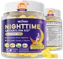 Melatonina 10mg Gummies, Night Metabolizm Gummies dla dorosłych, Crush Excess Hodowla podczas odpoczynku, Promowanie zdrowych Zzzs, z Magnezu, Ashwagandha, 5- HTP, GABA, 100% bez narkotyków, Cukier wolny, 2Packs