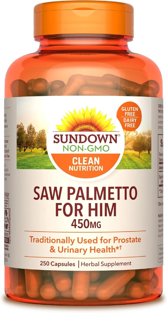 Sundown Saw Palmetto, 250 Kapsułek