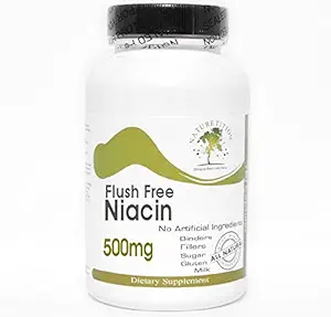 Flush Free Niacin 500mg ~ 90 Kapsułki - Brak dodatków ~ Naturetition Supplements