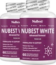 NuBest White - suplement do wybielania skóry, suplement do zwalczania starzenia się z Glutathione, Witamina C, E, B2, Wyciąg Thistle mleka, Green Tea Extract do rozjaśniania i rozjaśniania 124; Pack 2