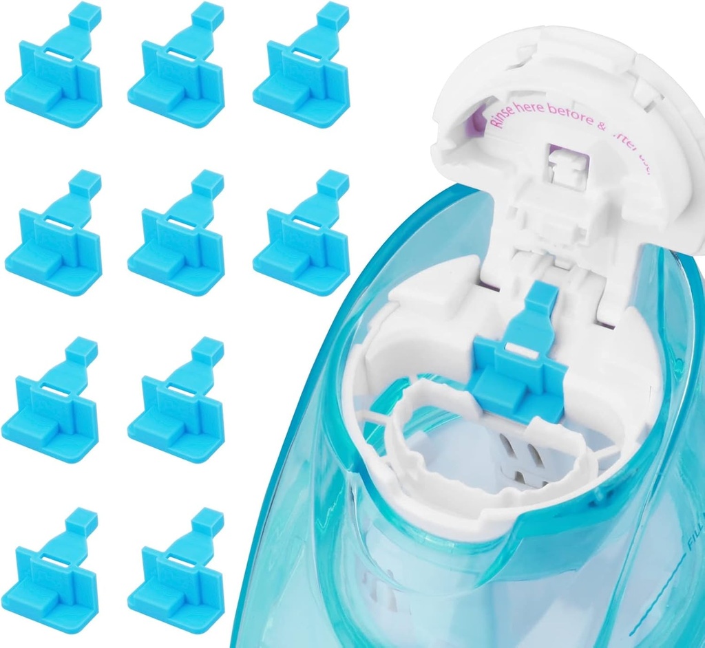 Silikonowe podpory słonej Repeliers Akcesoria kompatybilne z Navage Nasal Care - Zapisz podpory słonej dla łatwej operacji (10 Pack- Blue)
