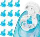 Silikonowe podpory słonej Repeliers Akcesoria kompatybilne z Navage Nasal Care - Zapisz podpory słonej dla łatwej operacji (10 Pack- Blue)