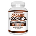 Arzo Nutrition Organic Coconut Oil 2000 MG - 100% Extra Virgin Unrafinted Cold Pressed for Weight Support, Skóra, Włosy, Nails - 120 Softgel kapsułki