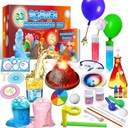 UNGLINGA 33 Experiments Science Kit for Kids, Science Project STEM Toys Gifts for Boys Girls Learning Educational Chemistry Set, Volcano Erupting, Naukowcy Kit