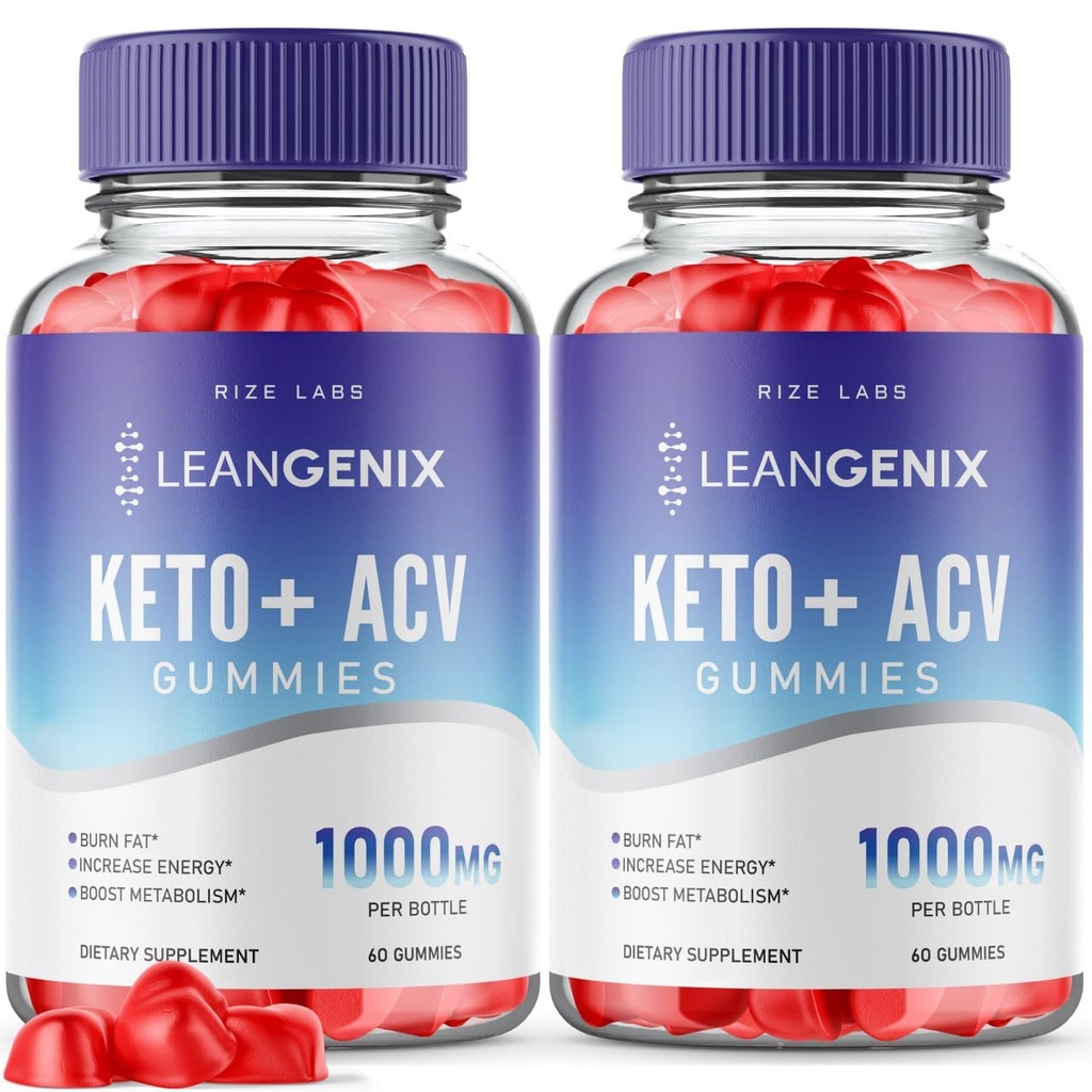Rize laboratoria (Pakiet 2 Leangenix Keto + Gummies ACV do zaawansowanej utraty wagi, do spalania tłuszczu i wykorzystania jako główne źródło energii, Gomitas, Suplement Review (120 Gummies)