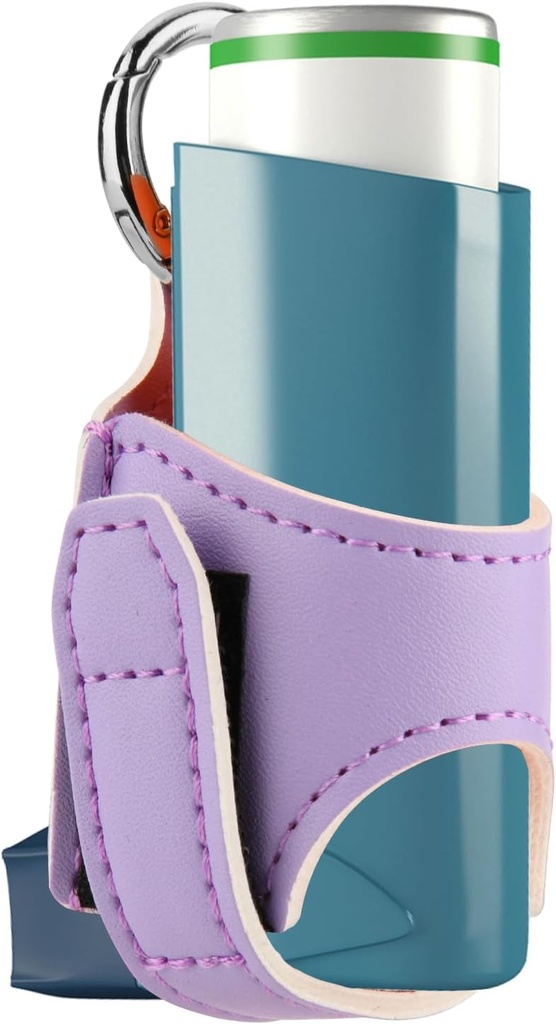 Beautyflier Astma Inhaler Holder PU Skóra Handy dla dorosłych i dzieci, Inhaler nie zawiera