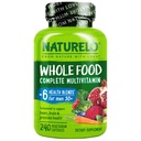 NATURELO Whole Food Multivitamin for Men 50 + - z witamin, Minerały, Organic Herbal Extracts - Vegan Vegetarian - for Energy, Brain, Heart and Eye Health - 240 kapsułki