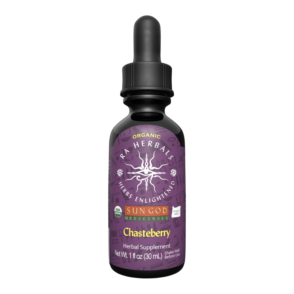 Ekstrakt Ra Herbals Organic Chasteberry 124; Vitex Agnus- Castus Herbal Tincture Budapeszt 124; Kobieta Hormonal Balance & Menstrual Support Budapest 124; USDA Organic, Vegan, Liquid Drops