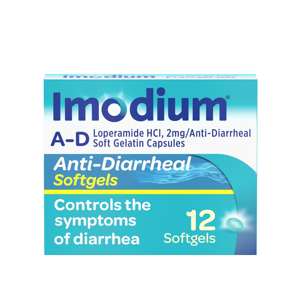 Imodium A- D Dierrhea Relief Softgels with Loperamide HCl, Anti-Darrheral Medicine to help Control Symptom of Darrhea