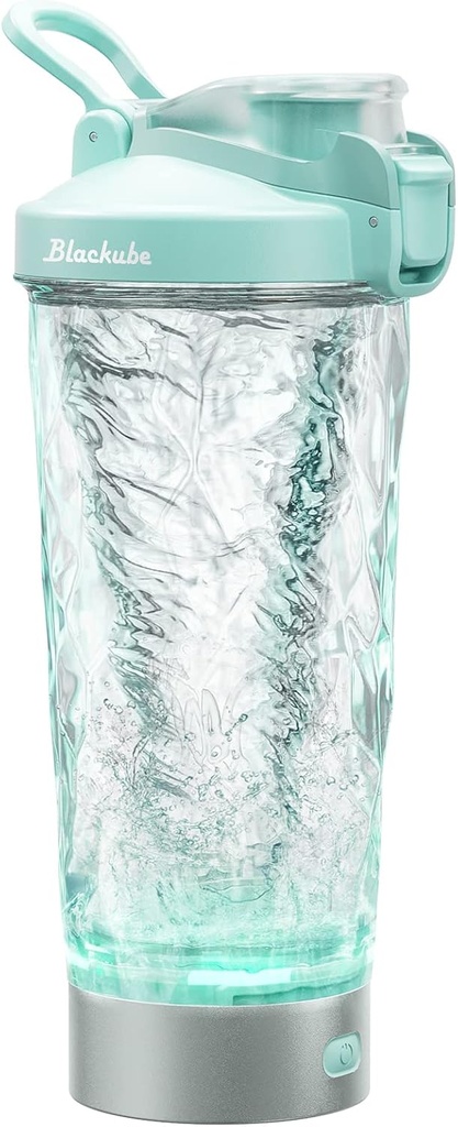 BLACKUBE Electric Protein Shaker Bottles - 18 oz Rechareble Vortex Mixer Cup Xi124; BPA Free Xi124; Made with Tritan Xi124; For Making Protein Shakes