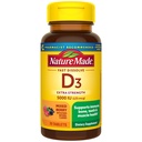 Nature Made Witamina D3 5000 j.m. (125 µg) Dodatkowa siła, Suplement witaminy D do wsparcia immunologicznego, 70 Bezcukrowe tabletki szybko rozpuszczalne, 70 Day Supply