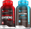 Koreański czerwony Panax Ginseng 1500mg - Wysoka potencja Ginseng dla energii, Wydajność i wsparcie immunologiczne dla mężczyzn i kobiet - Night Time Weight Supplement with Melatonin to Support Sleep & Metabolizm