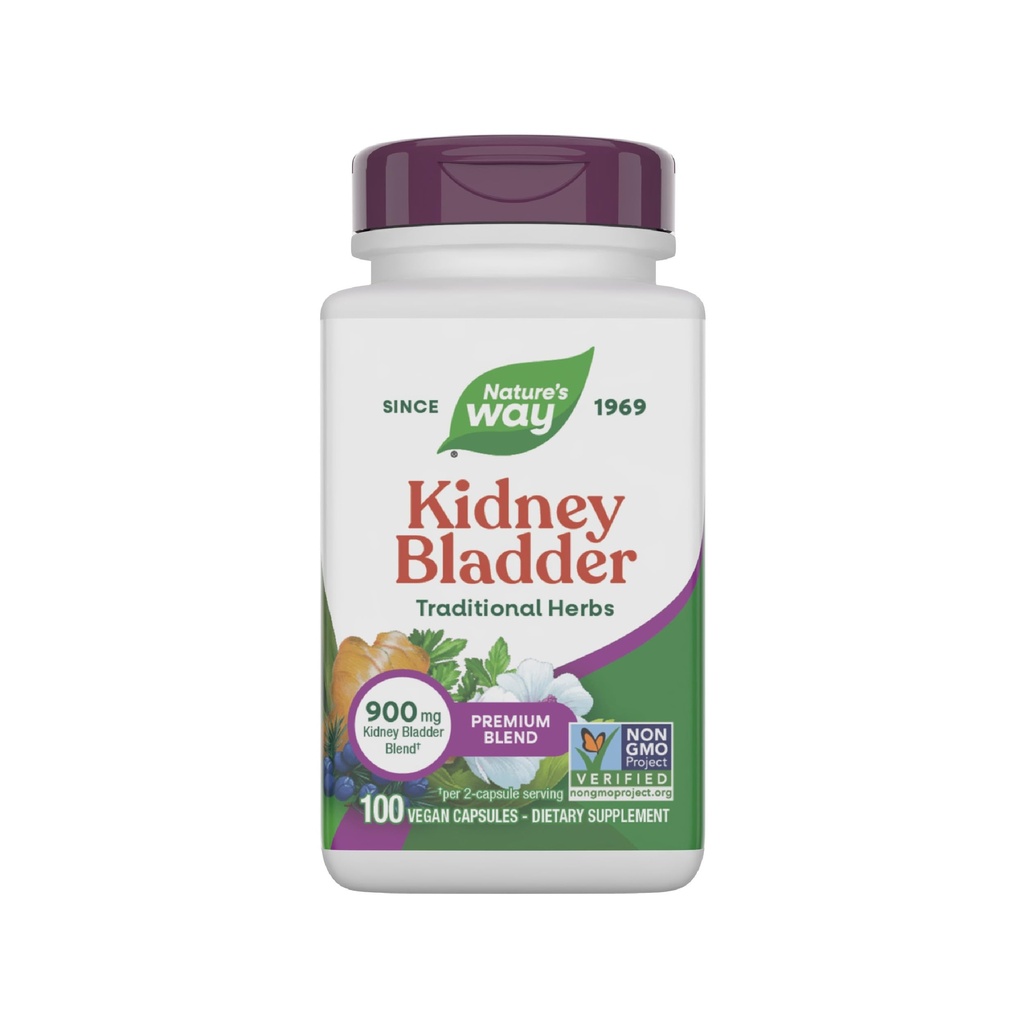 Nature 's Way Nurney Bladder Premium Mieszanka, Tradycyjny suplement ziołowy, 900 mg na 2- Capsule Serving, Nie-GMO Projekt zweryfikowany, Wegan, 100 Kapsułki (Packaging May Vary)