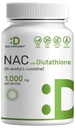 DEAL SUPLEMENT NAC Supplement (N- Acetyl Cysteine) 1,000mg per serving with Reduced Glutathione, 240 kapsułki - Przeciwutleniacze Wsparcie dla zdrowia immunologicznego, Płuc, & Wątroba Funkcje