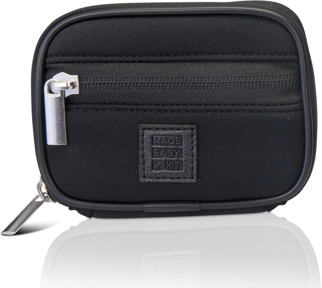 Made Easy Kit Pill Case - Cotygodniowy organizer lekarski z usuwalnymi witaminami i suplementami dnia siedmioletniego - Premium Neoprene dla akcesoriów do torebki podróżnej (czarny)
