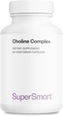 Supersmart - Kompleks Choliny (Opatentowany & Wysoka Siła) - z Choline Bitartrate, GPC Choline & CDP Cholina - Wysoka moc Suplementy Choliny 124; Non-GMO & Gluten Free - 60 Kapsułki wegetariańskie