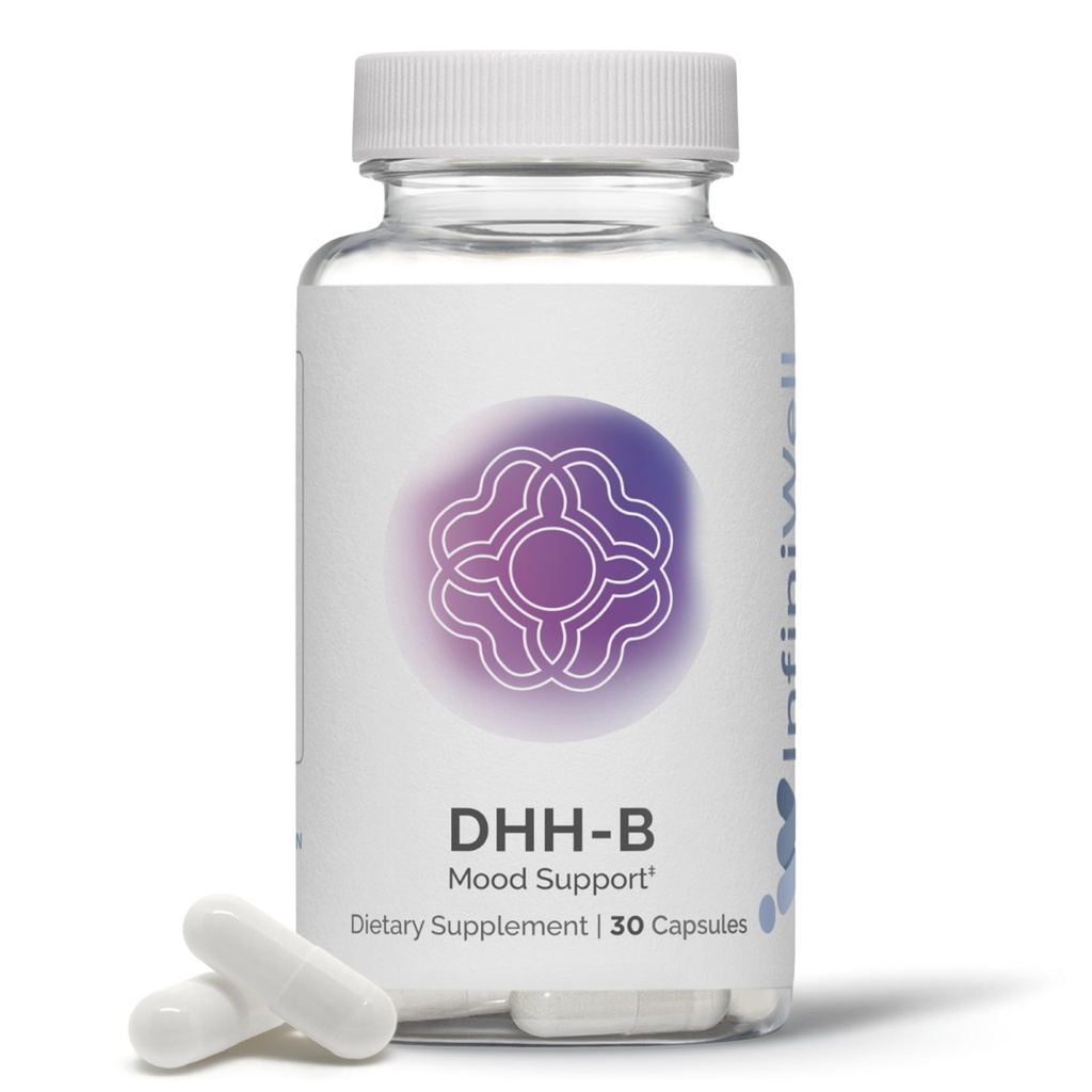 InfiniWell DHH- B Mood Supplement Supplement - 20x Więcej mocy niż standardowy Magnolia Bark Extract - Promowanie Relaks, Spokój, Kognitive Clarity & Zdrowy cykl snu REM (30 kapsułki)