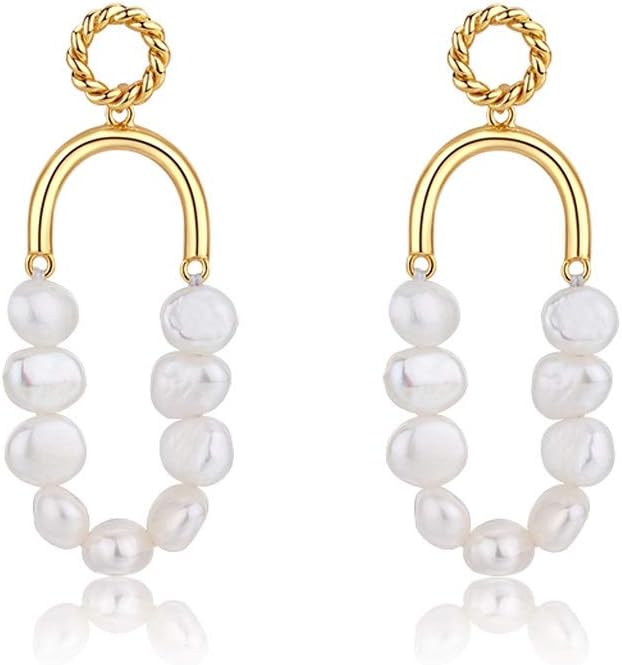 Kolczyki damskie Moda Drop Kolczyki - vintage Wedding Dangle Pearl Kolczyki damskie Moda Dainty Biżuteria Prezent S925 Sterling Srebrne Kolczyki damskie Moda Hipoalergiczne Earrin