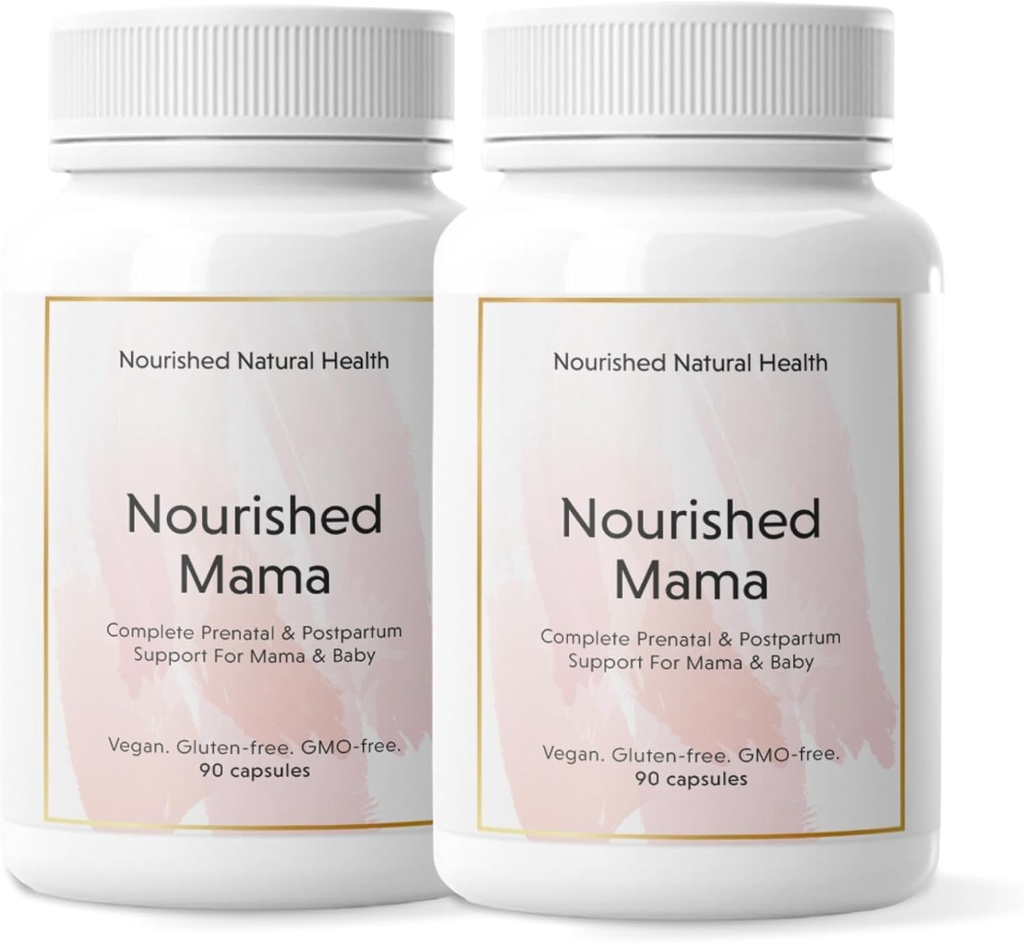 Uszkodzona Mama Prenatal Multi Witamina - Wegan Multivitamina do prekoncepcji, Ciąża, Poporodowe i Karmienie piersią Wsparcie - Wolna od żelaza z Methylled Folate & High Dose Choline - 180 Kapsułki