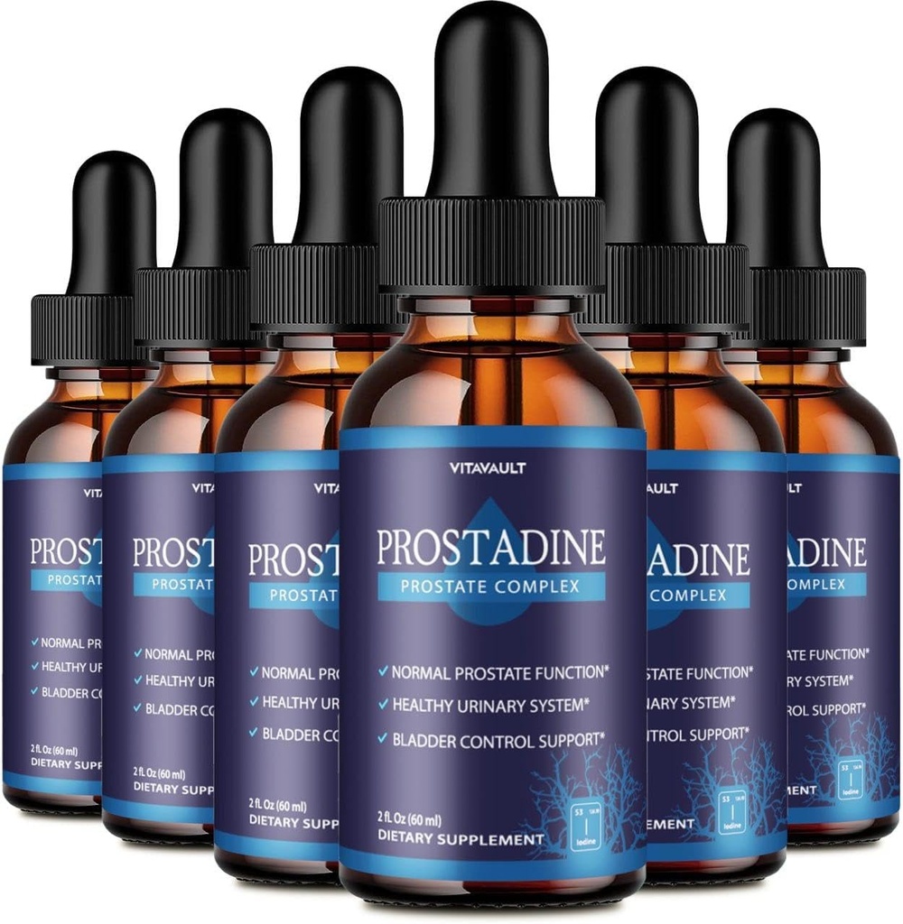 Prostadine, Pothent Prostate Support Liquid Drops, Wysokowymiarowa Prostadine dla ogólnego Prostate Wellness, Easy- to- Use Dropper Form (6 opakowań)