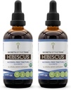 Secrets of the Tribe Hibiscus USDA Organic Agregat 124; Alcohol-Free Extract (2 szt.), High- Potency Herbal Drops Agregates 124; Made from 100% Certified Hibiscus Sabdariffa Dried Flower 2x4 oz