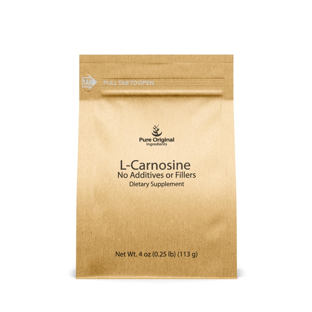 Proszek L- Carnosine (4 oz), Suplement diety, Zweryfikowane etykiety, Brak dodatków lub wypełniaczy