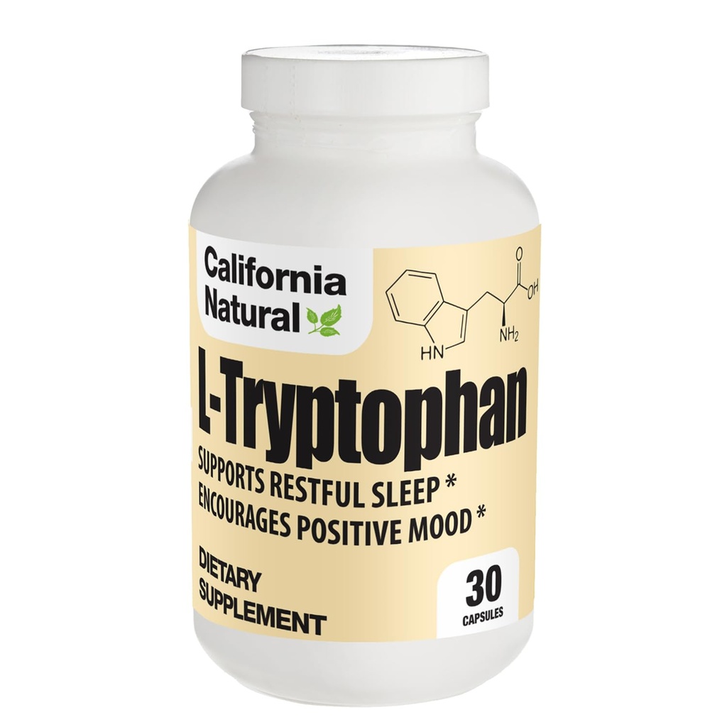 Kalifornia Natural L- Tryptofan 500 Mg kapsułki, 30 Hrabia
