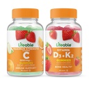 Żywa witamina C 1050mg + Witamina D3 + Witamina K2, Gummies Bundle - Great Desting, Suplement witaminy, Gluten Free, GMO Free, Gummy do żucia