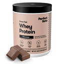 Perfect Keto Pure Whey Protein Powder Isolate Pyszne 100% Trawa karmione posiłek zastępcze Shake No Artificials, Gluten Free, Soy Free, Non-GMO (Czekolada)