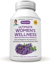 ANDREW LESSMAN Ultimate Women 's Wellness 360 Kapsułki - naturalnie łagodzi objawy menopauzy, PMS, Perimenopauza z soi Isoflavones, EGCG, Żurawina, Indole- 3 -Karbinol. Łatwe do połknięcia kapsułki