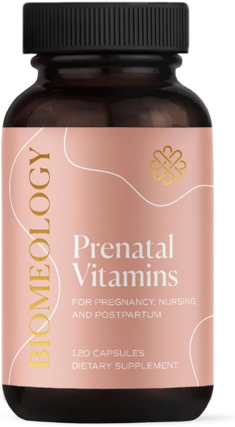 Witaminy prenatalne - Metylowana Ciąża Multiwitamina z Biodostępnymi Składnikami odżywczymi - Mama i Baby Nutrition, Rozwój płodu w Metylfolan, Cholina, Cynk, Witamina D (120 Kapsułki)