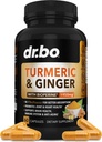 Kurkumina kurkumina z suplementem BioPerine & Ginger - 1950mg Organic Tumeric and Curcumin BioPerine Black Pepper Pills - suplement Turmeric i Ginger 60 kapsułki