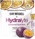 Hydralyte Shay Mitchell Pakiety proszku Electrolyte, Rewodnienie szybkie niskocukrowe, Proszek do nawadniania dla ciepła, Podróże, Ćwiczenia i Bachelorette Party (Owoce męczennicy)