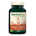 Spirited Paw Health + Vitality for Dogs - Suplement dla psów do układu immunologicznego, Płaszcz, Zdrowie wątroby & More - Dog Multifunctional Support with Cholina, Wapń, Cynk, & Witaminy D i A - 90 Chewable Wafers