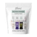 Proszek proteinowy Made z 100% paszy z trawy, niedenaturowana serwatka 124; Cztery różne źródła białka z organicznych całych składników żywności 124; 12 Służenia 124; 22g białka (12 Służenie, Próbka Pack Variety)
