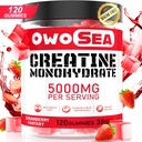 Jednowodzian kreatora Gummie dla mężczyzn i kobiet 5000mg Monowodzian kreatora na serwowanie dla wsparcia mięśni Energy Boost 120 Count Chewable 5g Suplement kreatora Supplement Sugar Free Vegan (1 opakowanie, truskawka)