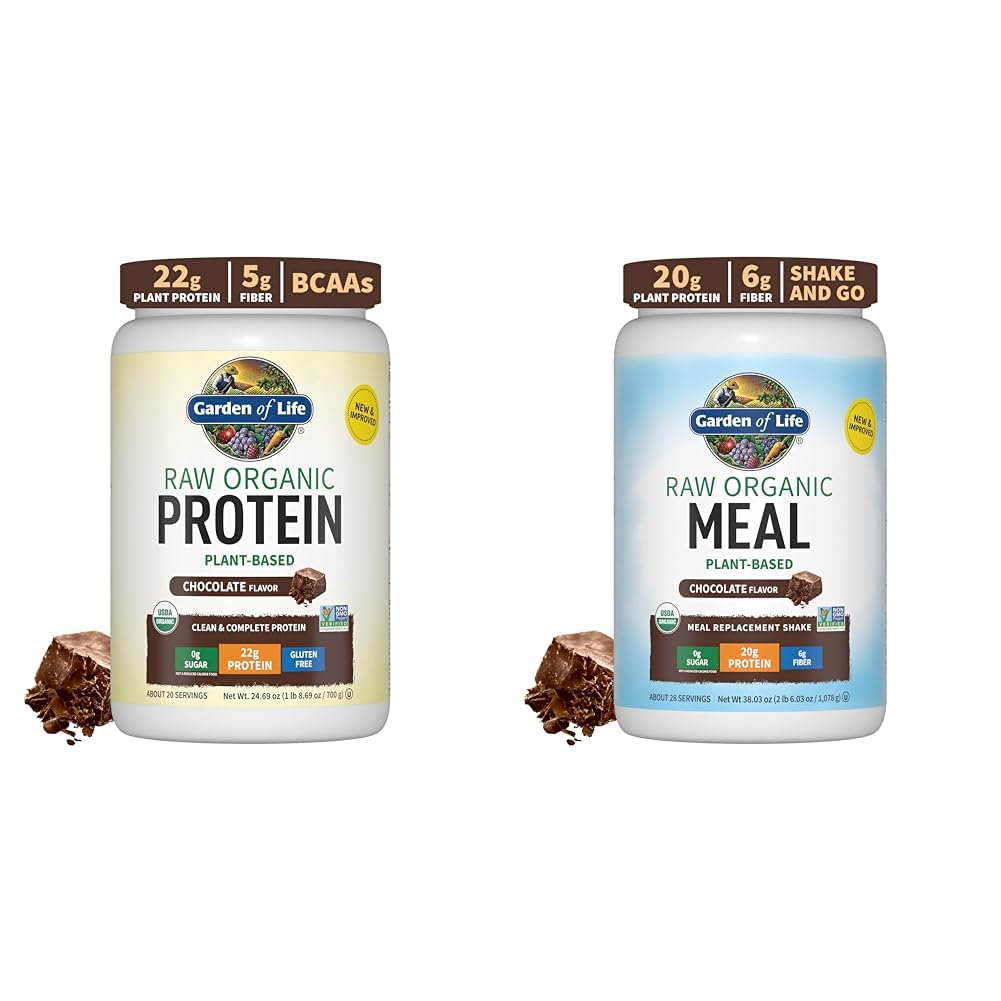 Ogród Życia Organiczny Wegański Protein Czekoladowy Proszek Surowy Organiczne Shakes Meal Wymiana Mączka - Czekoladowa roślina Na bazie Białka Wegańskiego Proszek