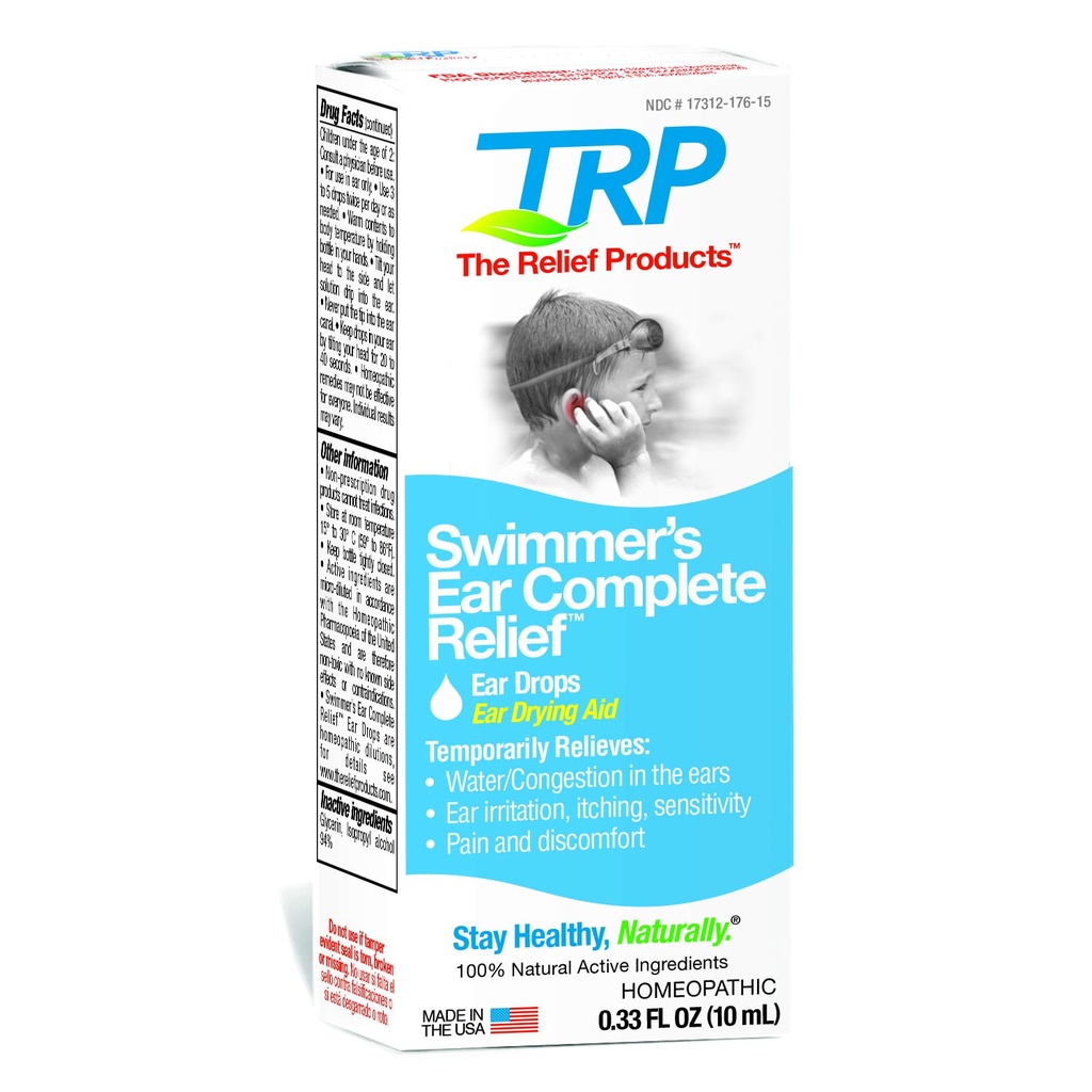 The Relief Products Swimmer 's Ear Complete Relief Ear Drops, 0.33 Fl. Oz.