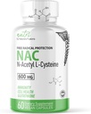 Nature 's Fusions NAC Supplement N- Acetyl Cysteine - NAC 600 mg - Anti Aging Supplement, Antioksydant Supplement, Liver and Lung Supplement, Boost Glutathione - N Acetyl Cysteine (60 kapsułki)