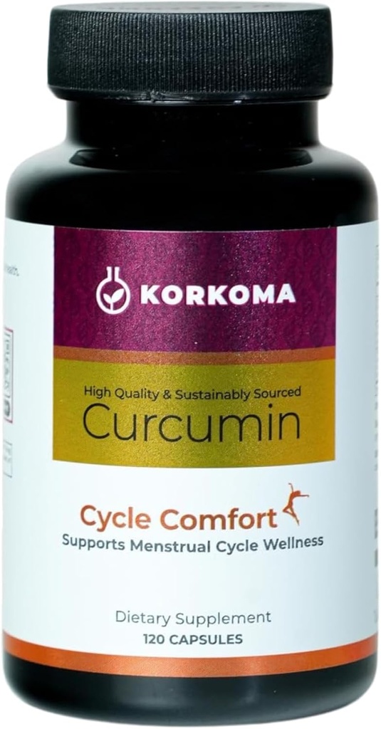 Cycle Comfort - Turmeric Extract Supplement, obsługuje Menstrual Health & Comfort, 120 kapsułki