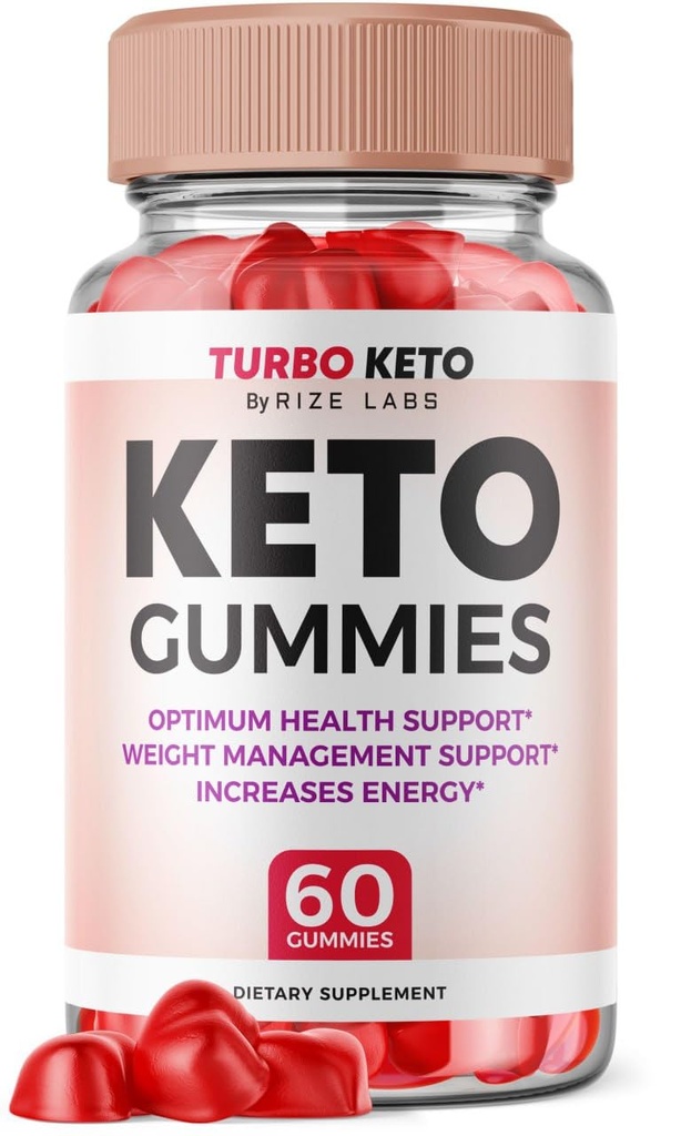 Rize laboratoria - Turbo Keto ACV Gummies do zaawansowanej utraty wagi z jabłkowym cyderem, suplement pomaga zmniejszyć tłuszcz brzuszny, dla dodatkowej siły (60 Gummies)