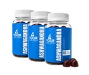 Ashwagandha Gummies Mieszane Berry KSM- 66, Lwie Mane, Vitamin- D, Non-GMO, Gluten- Free, Żelatyna Free & Kosher (180 Count (Pack of 3))