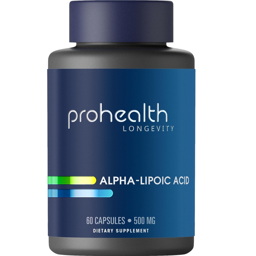 ProHealth Alpha Lipoic Acid High Potency 1000mg pobudza metabolizm, młodsze wyglądające skóry i energii komórkowej. Walczy Zmęczenie i mgła mózgowa. Chroni serce, mózg i wątrobę zdrowia. 30 Sług.