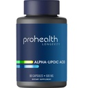 ProHealth Alpha Lipoic Acid High Potency 1000mg pobudza metabolizm, młodsze wyglądające skóry i energii komórkowej. Walczy Zmęczenie i mgła mózgowa. Chroni serce, mózg i wątrobę zdrowia. 30 Sług.