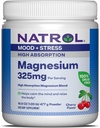 Natrol Magnezu 325 mg, Wysoka Absorpcja Magnezu Glicynian i Mieszanka karbonianu pomóc uspokoić umysł i zrelaksować ciało, 16.8 OZ z Cherry- aromat proszku, Aż do 90 Day Supply
