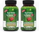 Irwin Naturals Dual- Akcja spalanie tłuszczu RED - 75 Płynne Soft- żele, Opakowanie 2 - Potężny termogeniczny z Aciric Oxide Booster - 50 Łączne służby